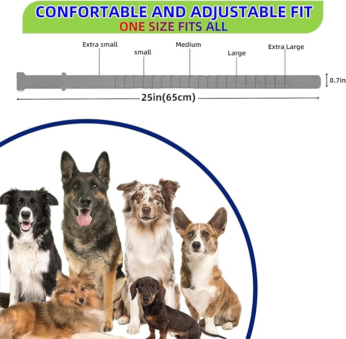 Calming Collar for Dogs 4 Packs,Dog Collars for Stress & Anxiety Relief Lasts 60 Days,Adjustable Dog Pheromone Calming Collars, Fit Small, Medium, and Large Dogs (25'' Length)