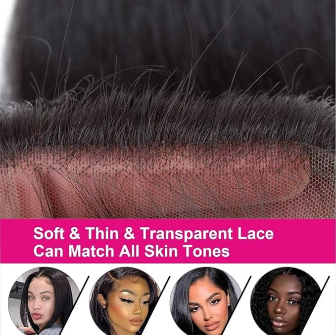 Selina Straight 5x5 Lace Closure Human Hair Unprocessed Human Hair Brazilian Virgin Hair Free Part Closure Natural Hair Color Black 16 Inch
