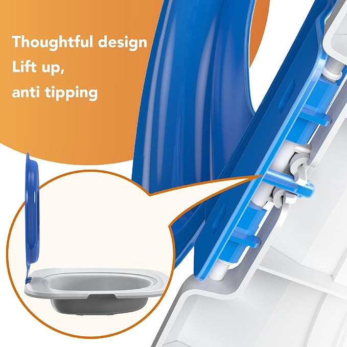 Pilipane Cat Toilet Training Kit Reusable Cat Toilet Trainer Urinal Removable Pet Toilet Training System for Home Pet Shop (Blue)