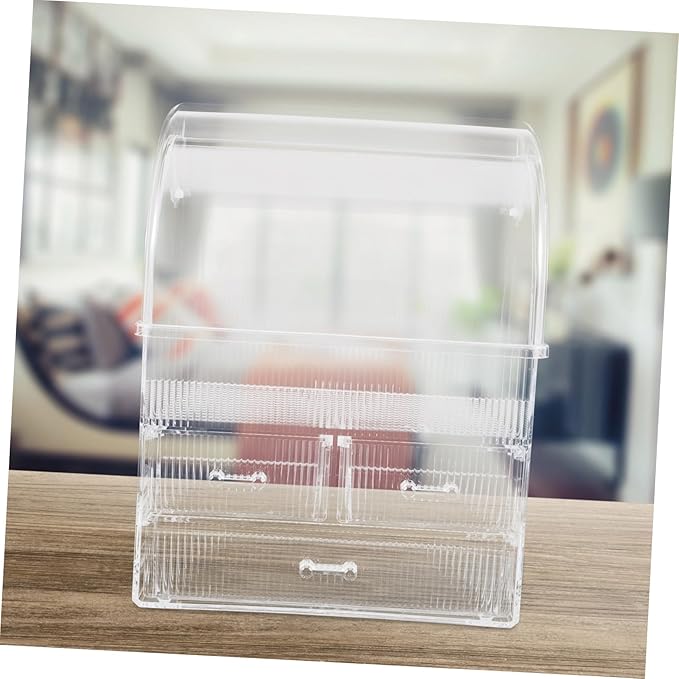 Extra Large Acrylic Makeup Organizer Box with Drawers Stylish Desktop Storage for Cosmetics Jewelry Accessories Transparent Design for Easy Access and Tidy Spaces