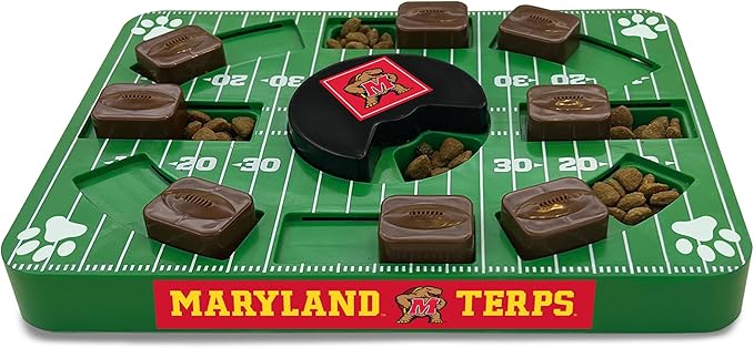 NCAA Puzzle Toy Slow Feeder, Puzzle Treat Dog Toy, Interactive Dog Treat Toy, Dog Puzzle Feeding Slow Toy (Maryland Terrapins)