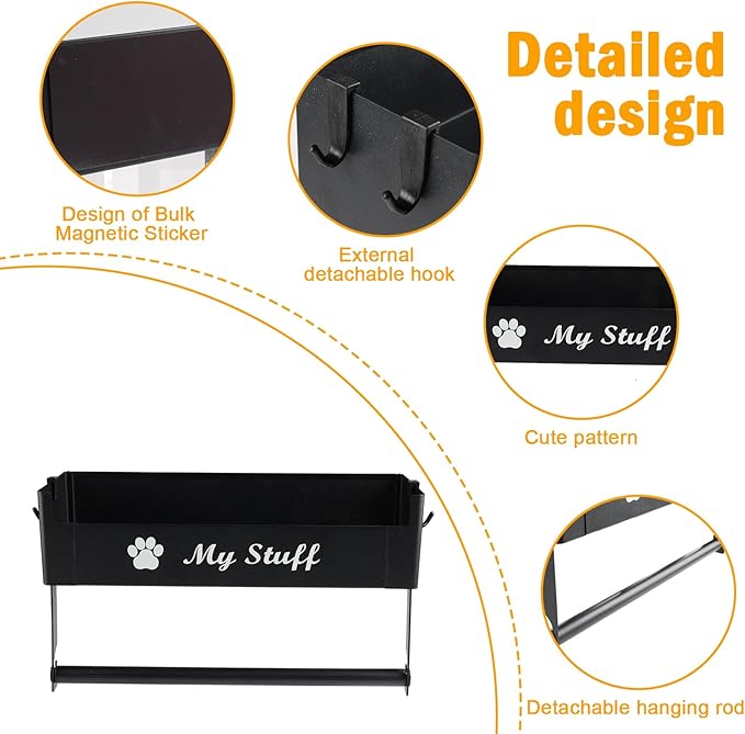 Geyecete Dog Leash Holder for Wall Hooks for Wall Hooks for Pet Carrier Leash Snack Storage Shelf Storage Gift for Dog Lover