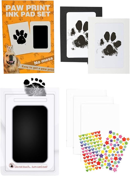 Paw Print Kit for Dogs, Inkless Clean Touch 3.1×4.9 in, Paw Print Kit for Dogs and Cats, Mess-Free for Puppies Kittens Pet Memorial
