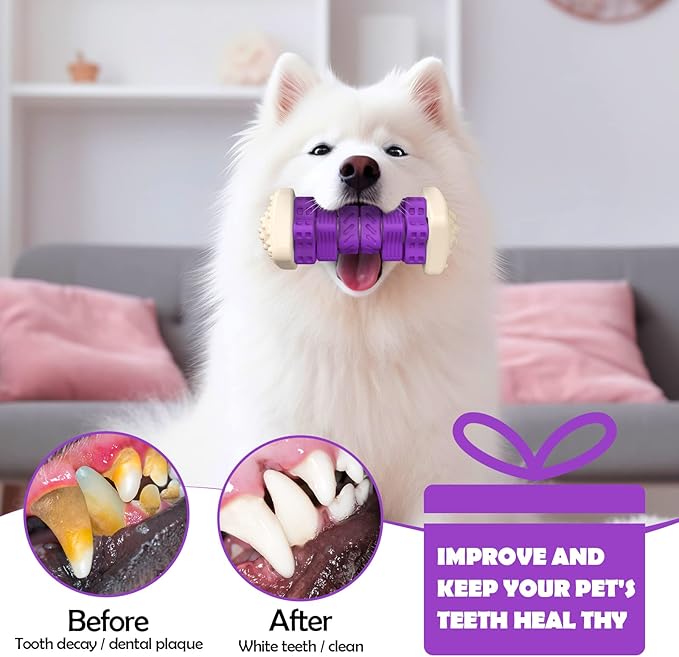 RUXAN Chew Toys for Dogs, Dog Toys Chewers, Chew Toys for Dogs, Tough Interactive Dog Toy, Dog Toys to Keep Them Busy (Purple)