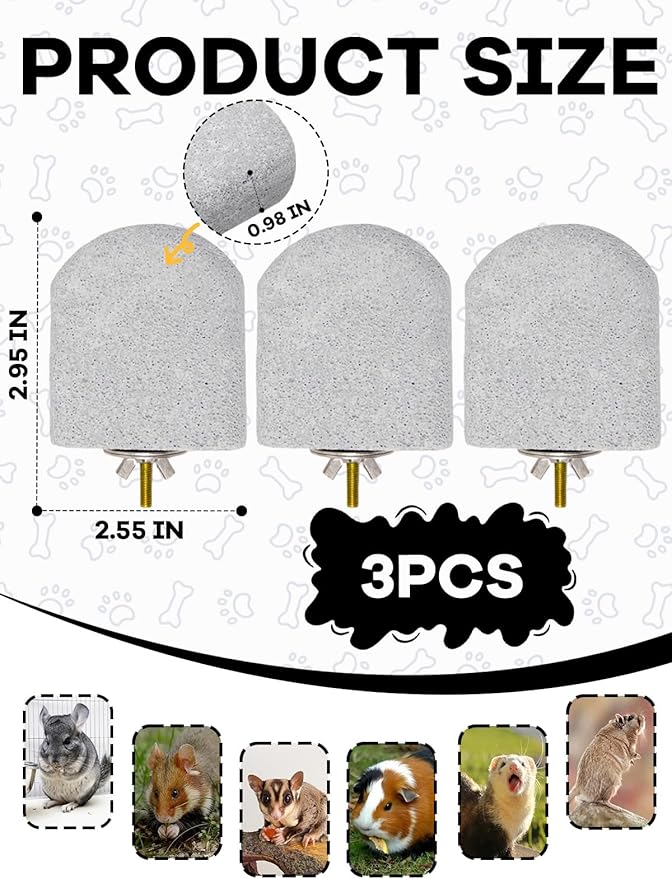Lava Ledges for Rats 3 Pack Hamster Climbing Ledge Platform Pumice Ledge Shelf Pet Chewing Grinding Toys Small Animals Cage Accessories for Mouse Guinea Pig Gerbil Gray
