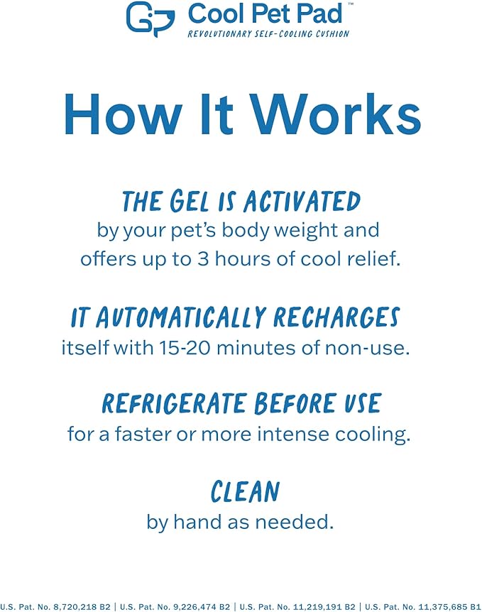 The Green Pet Shop Cool Pet Pad - Extra Small, Latte- Self-Cooling, Pressure Activated Mat for Dogs & Cats from 0-8 lbs - Non-Toxic Gel, No Water Needed