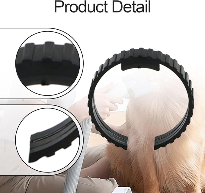 Generic 2 Pieces Dryer Hose Spare Rings, Pet Dryer Hose Clamps Wear Resistant Pipe Joint Clamp Replacement Pet Blower Accessory, Style C