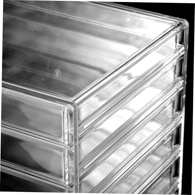 Cabilock Five Drawer Storage Box for Makeup Jewelry Organizer Acrylic Countertop Minimalist