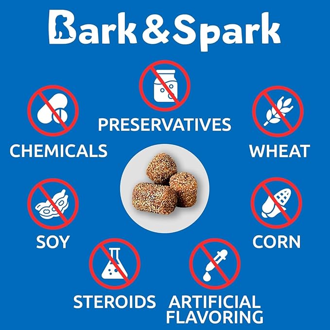 BARK&SPARK No Poo Chews for Dogs - Coprophagia & Stool Eating Deterrent with Probiotics, Digestive Enzymes & Breath Aid Support - Stop Dog Poop Eating - Made in USA - 120Ct (Poultry Flavor)