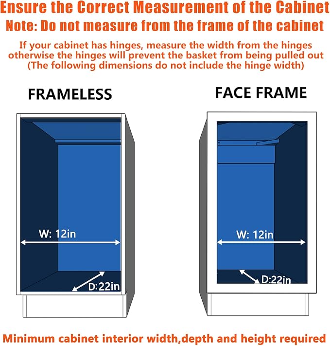LOVMOR Pull Out Cabinet Organizer and Storage 11½" W x 21½" D, Slide Out Shelves for Kitchen Cabinets