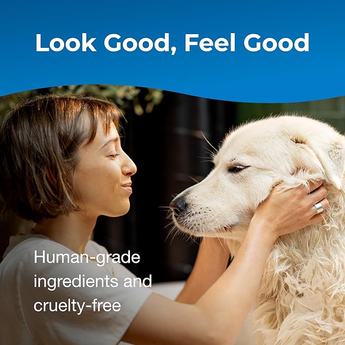 PetAg Fresh ’n Clean Whitening Snowy-Coat Shampoo, Vanilla Scent (15:1 Concentrate) - 1 Gallon - Bleach-Free Formula to Correct Yellow Discoloration - Strengthens & Moisturizes Coats - Soap Free
