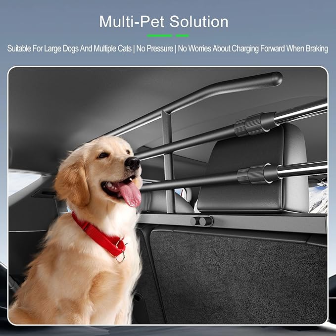 Dog Car Barrier Compatible with 2025 2026 Toyota 4Runner Trunk Cargo Pet Barrier Carbon Steel Pet Divider Gate Replacement for 2025 2026 Toyota 4Runner Accessories