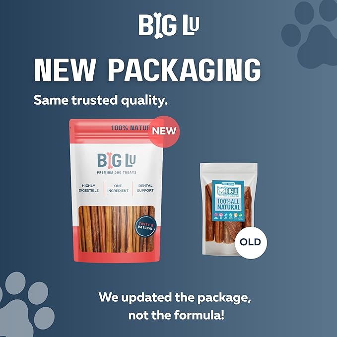 Big Lu - 2-4” Bully and Braided Sticks Variety Bag - 1 lb of 100% Grass-Fed Beef Chews for Small and Medium Dogs, Natural, Fully Digestible, Long-Lasting Treats