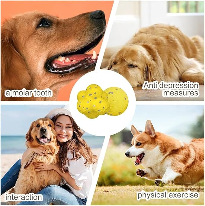 Dog Calming Chew Toy, Durable Aggressive Chewer Ball with Emotional Support Plush, Flying Disc Fetch Toy for Large Medium Dogs, Tough Chew Resistant Ball and Ring, Interactive Pet Toy (White Style1)
