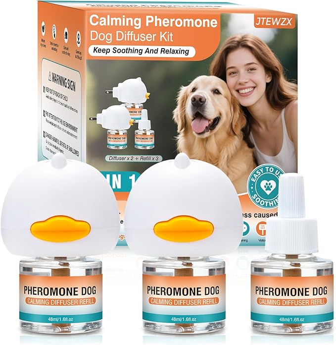 Dog Calming Pheromones Appeasing Pheromone Diffuser for Anxiety Relief Diffuser to Calm Pet 5 in 1 Advanced Kit