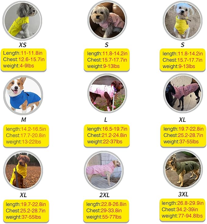 Adjustable Waterproof Dog Raincoat for Dogs,Lightweight Pet Rain Jacket Puppy Clothes with Reflective Strip for Small Medium Large Dogs (Black, Large)