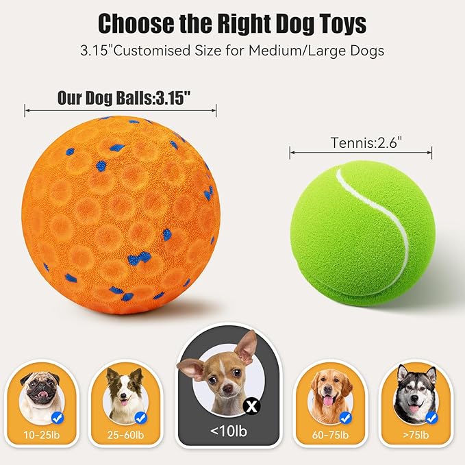 Interactive Dog Toys - Chew-Proof Dog Ball for Aggressive Chewers, Self-Moving Automatic Vibration with 3 Modes, IP54 Waterproof E-TPU, Ideal for Medium and Large Dogs