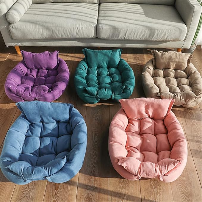 Comfy Calming Dog Beds for Small Medium Large Dogs, Anti Anxiety Dog Bed, Self Warming Dog Bed Outdoor and Indoor, Cat Beds for Indoor Cats, Kennel Bed for Pet (X-Large(22x30inch),Yellow)