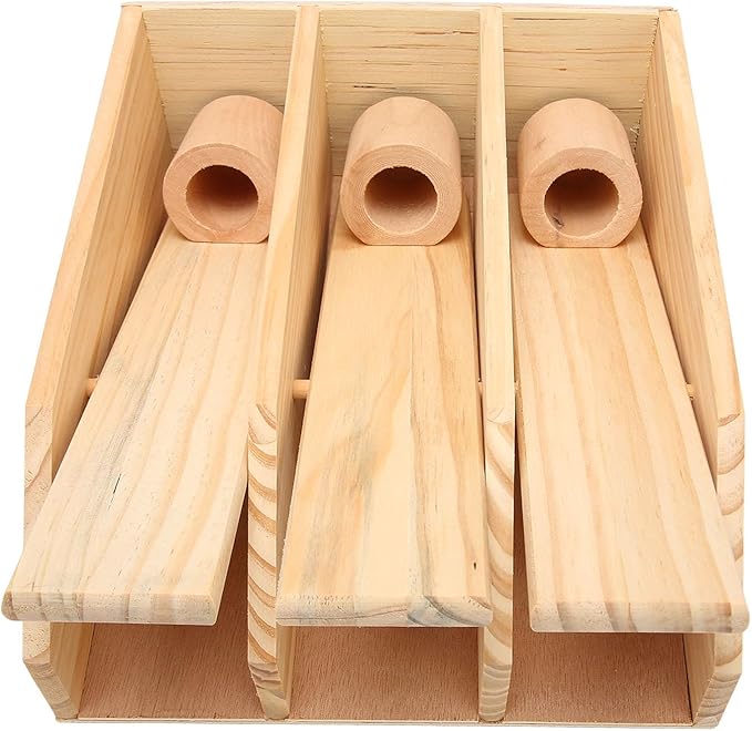 Dog Puzzle Toy, Interactive Foraging Mental Stimulation, Anxiety Relief, Wooden Treat Dispenser, for Dogs, Cats, Rabbits, Small Pets