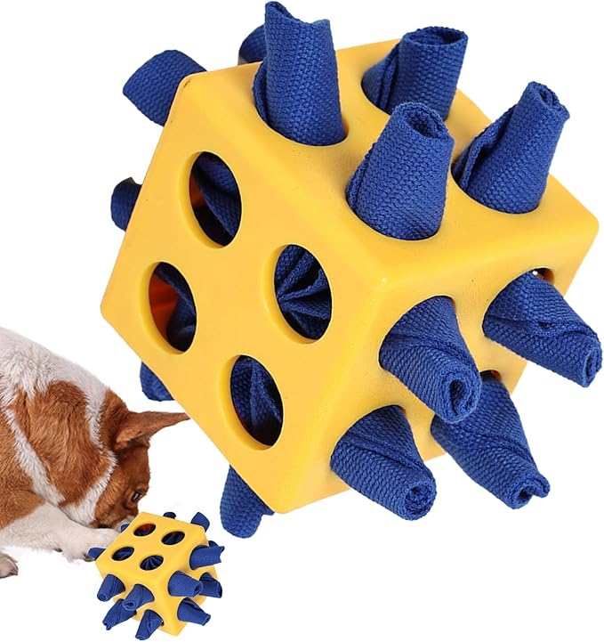 Dog Treat Puzzle Ball, Interactive Chew Toy, Puzzle Plaything with Treat Dispensing Design, Dog Plaything with Sturdy Construction, Pet Accessories, Enrichment Toy for Mental Cognitive Sensory Stress