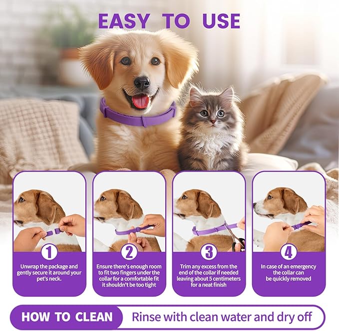 Calming Collar for Dogs – Fast-Acting, Lasts 60 Days, Choke-Free Design, Pheromone-Infused for Anxiety & Stress Relief – Dog Pheromone Collar for Small, Medium & Large Dogs (Aurora, 1 Pack)