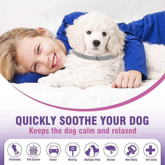 Stress Separation Lasts 60 Days Relieve Bad Behavior 25 Inches Size Flexible Adjustable for All Small Medium and Large Dog