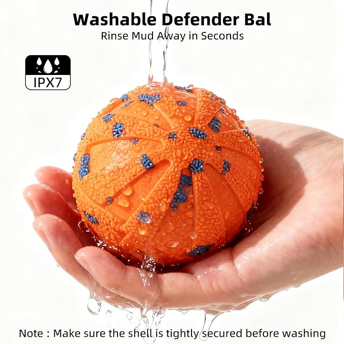 Moving Dog Toy - Medium Bouncy Fetch Balls for Dogs 20-80 lbs, Automatic Moving, Rotating & Bouncing, E-TPU Material - Floating Water Pet Toys - Size Large - 3.54-inch Diameter