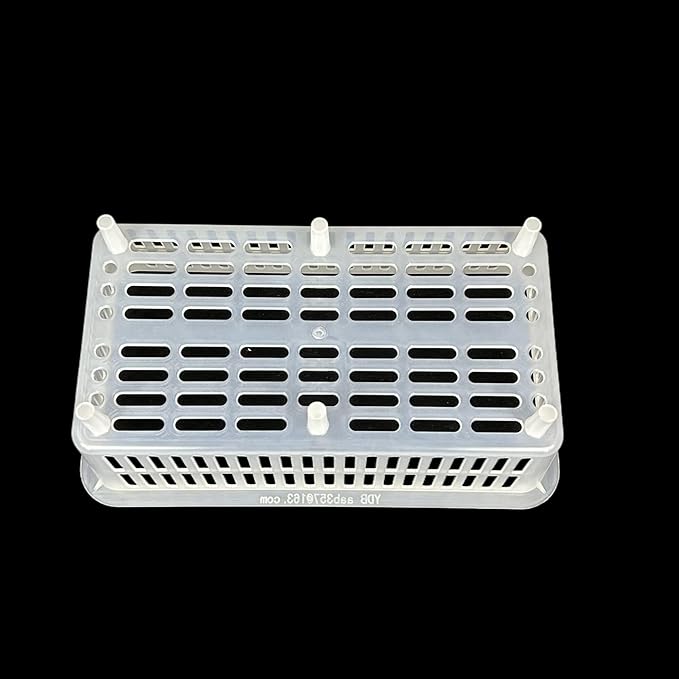 YDB Storage Plastic Drain Basket with Feet for Sorting Live Fresh Shellfish Oyster Abalone Scallop Geoduck Clams Mussels or Garden Harvest 4PCS (White)