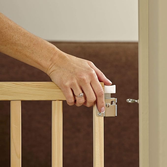 Toddleroo by North States - Stairway Swing Wooden Baby Gate: Wood Baby Gate for Stairs - Adjustable 28 to 42 Inches Wide - 30 Inches Tall