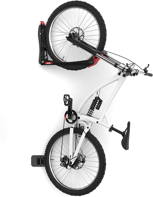 TORACK BIKEPAL No Lift Swivel Bike Rack, Space Saving Vertical Wall Mount Bike Holder for Garage Storage (1 Pack)