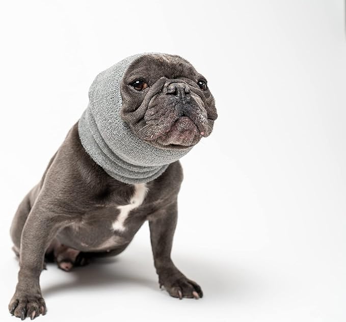 Pet Hoodz for Dogs-Anxiety, Grooming, Ear Muffs, Dog Ear Protection, Calming, Ear Compression, Pet Hoodie, Dog Hoodie (Large, Grey)