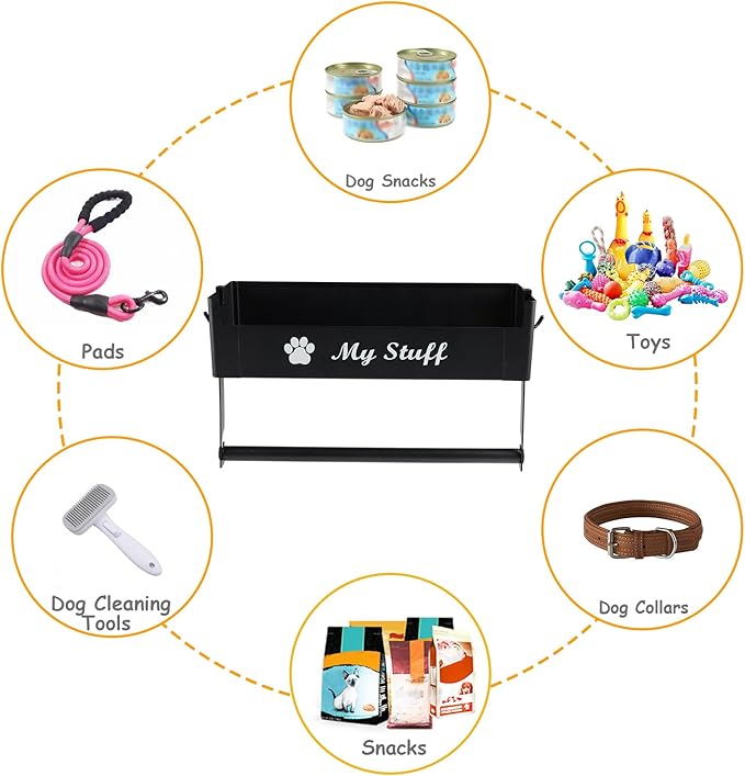 Geyecete Dog Leash Holder for Wall Hooks for Wall Hooks for Pet Carrier Leash Snack Storage Shelf Storage Gift for Dog Lover
