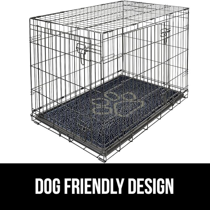 GORILLA GRIP SoakSTOPPER Dog Door Mat, 36x24 Machine Washable Rug Absorbent Doormat Captures Moisture Mud Dirt, Quick Dry Soft Chenille Entryway Rugs Indoor Entrance Mats for Dog Paws, Navy