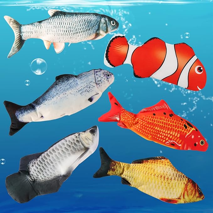 Realistic Flopping Fish Dog Chew Toy - Electric Moving Interactive Pet Toy for Small Medium Dogs, Chew Rocking Toy for Indoor Outdoor Exercise