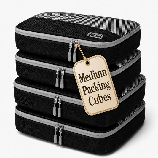 Dot&Dot Medium Packing Cubes - 4 Pcs Suitcase Organi | Home Organizati - Image 1