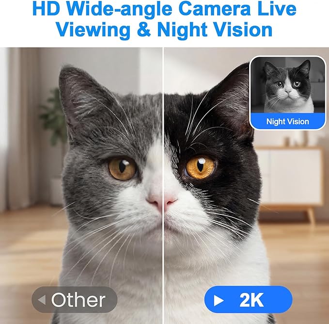 Pet Compainon Robot on Wheels,720P HD Camera,Indoor Movable Security Camera with 2-Way Talk,Bot with Night Vision,Distance Bot App Control for Cats/Dogs/Baby/Elderly