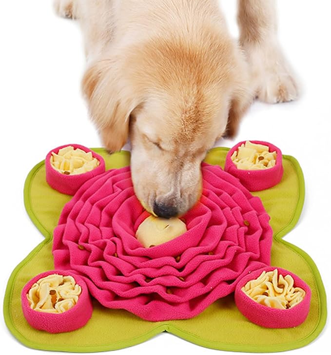 Pet Snuffle Mat for Dogs Sniff Mat,Dog Nosework Feeding Mat,Slow Feeder Pet Interactive Dog Puzzle Toys, Enrichment Pet Foraging Mat for Training and Stress Relief