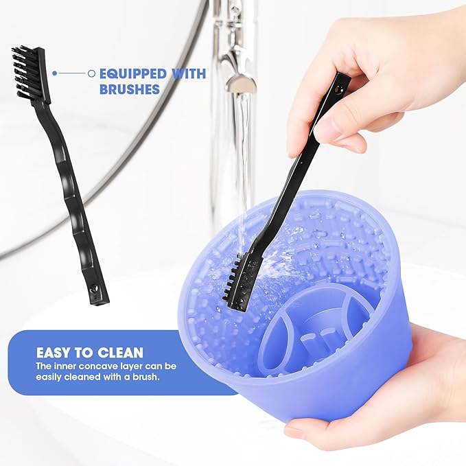 Slow Feeder Dog Bowl,Non-Slip Lick and Freeze Bowl for Dogs,Long Lasting Silicone Licking Mat for All Dog Sizes,Anti-Chocking and Reduce Anxiety(Blue)
