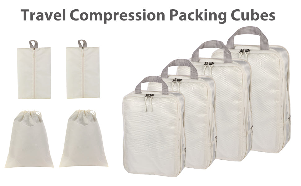8 Set Packing Cubes for Travel with Shoe & Dirty Clo | Travel Essentia - Image 8