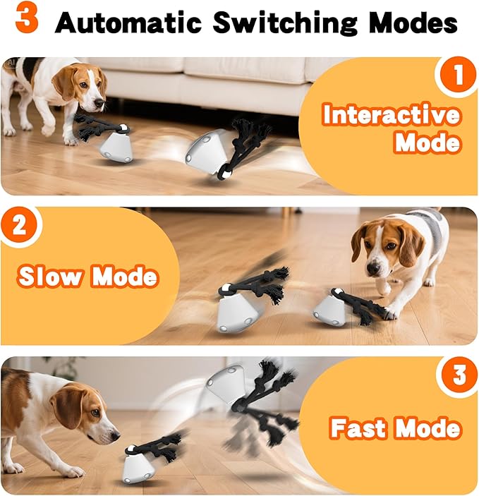 Interactive Dog Toys, Automatic Moving Rolling Dog Toys to Keep Them Busy, Motion-Activated Bouncing Vibrating Dog Ball for Small/Medium/Large Dogs (Flying Saucer)