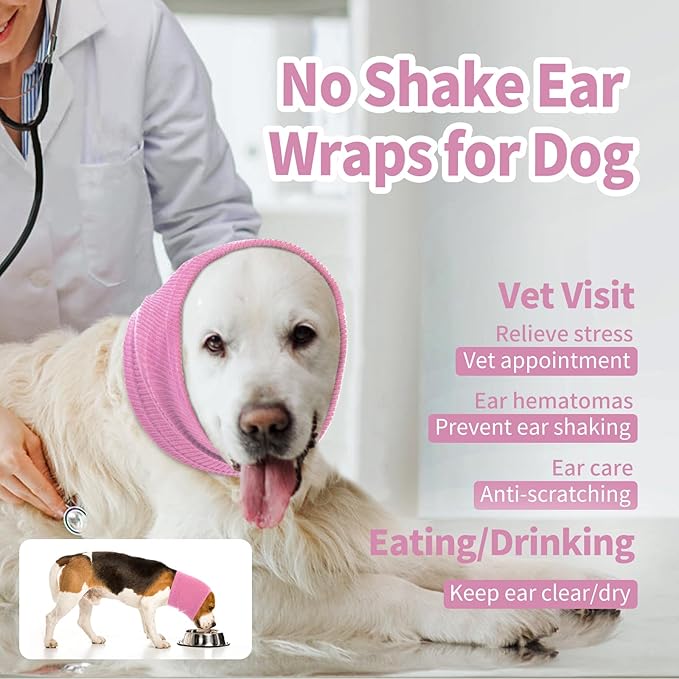 Nanaki Calming Ear Wrap - Quiet Dog Headband & Snood Ear Muffs for Anxiety Relief & Noise Reduction