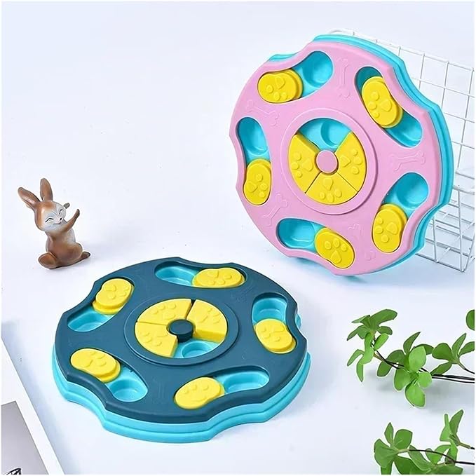 Interactive Dog Puzzle Toys - Slow Feeder IQ Enhancer for Puppies and Cats - Non-Slip Food Dispenser Training Game(H)