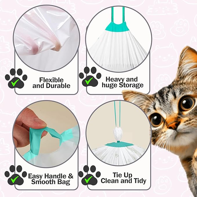 Cat Litter Liners Compatible with Casa Leo Litter Box – 50 Count, Extra Thick, Heavy Duty