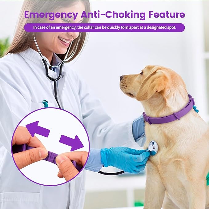 Calming Dog Collar – Fast-Acting, Lasts 60 Days, Choke-Free Design, Pheromone-Infused for Anxiety & Stress Relief, Ideal for Separation Anxiety – Fits Small, Medium & Large Dogs (Black, 1 Pack)
