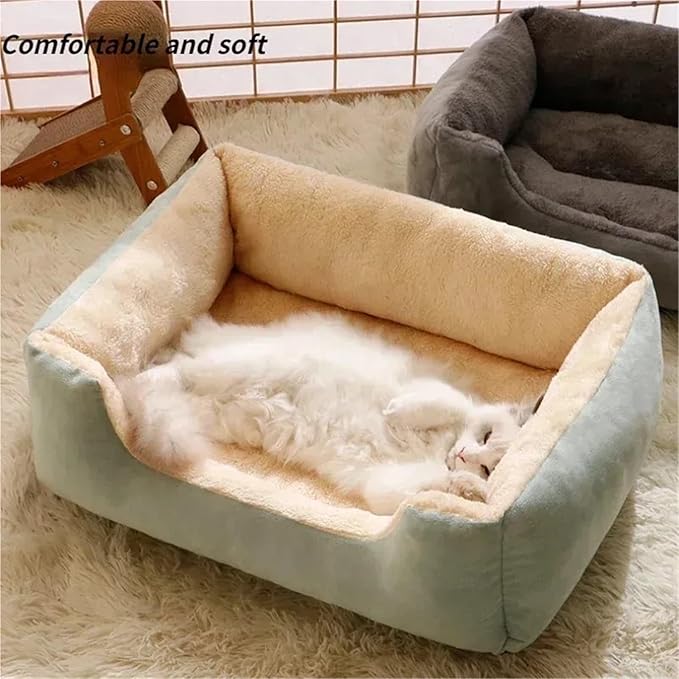 Cats Bed Dog Mat Beds Goods Pet Puppy Cushions Things Accessory Houses Habitats House Supplies(Khaki,X-Large)