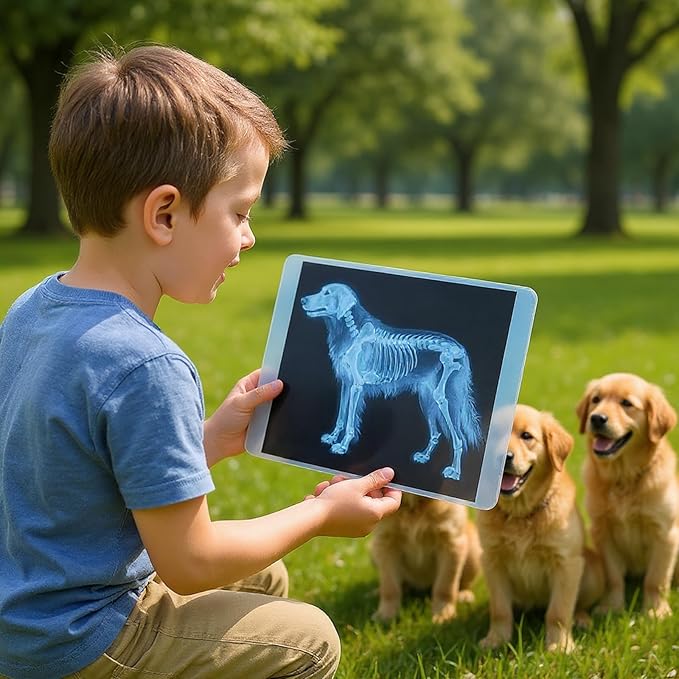 Pet Series Animal Xrays for Kids - Pet X-Rays Set, Light Table Manipulatives, Veterinarian Play Set & Dramatic Play Vet Clinic