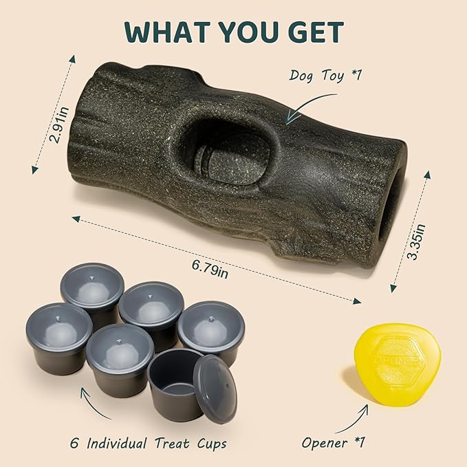 Interactive Dog Toys for Aggressive Chewers, Long-Lasting Frozen Dogs Treat Holder to Keep Them Busy, Indestructible Dog Enrichment Toys - Reduce Anxiety, Safe for Large and XL Breed