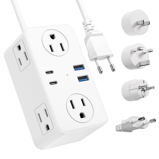 Kakyanill European Travel Plug Adapter, EU/UK/US Tra - Image 1