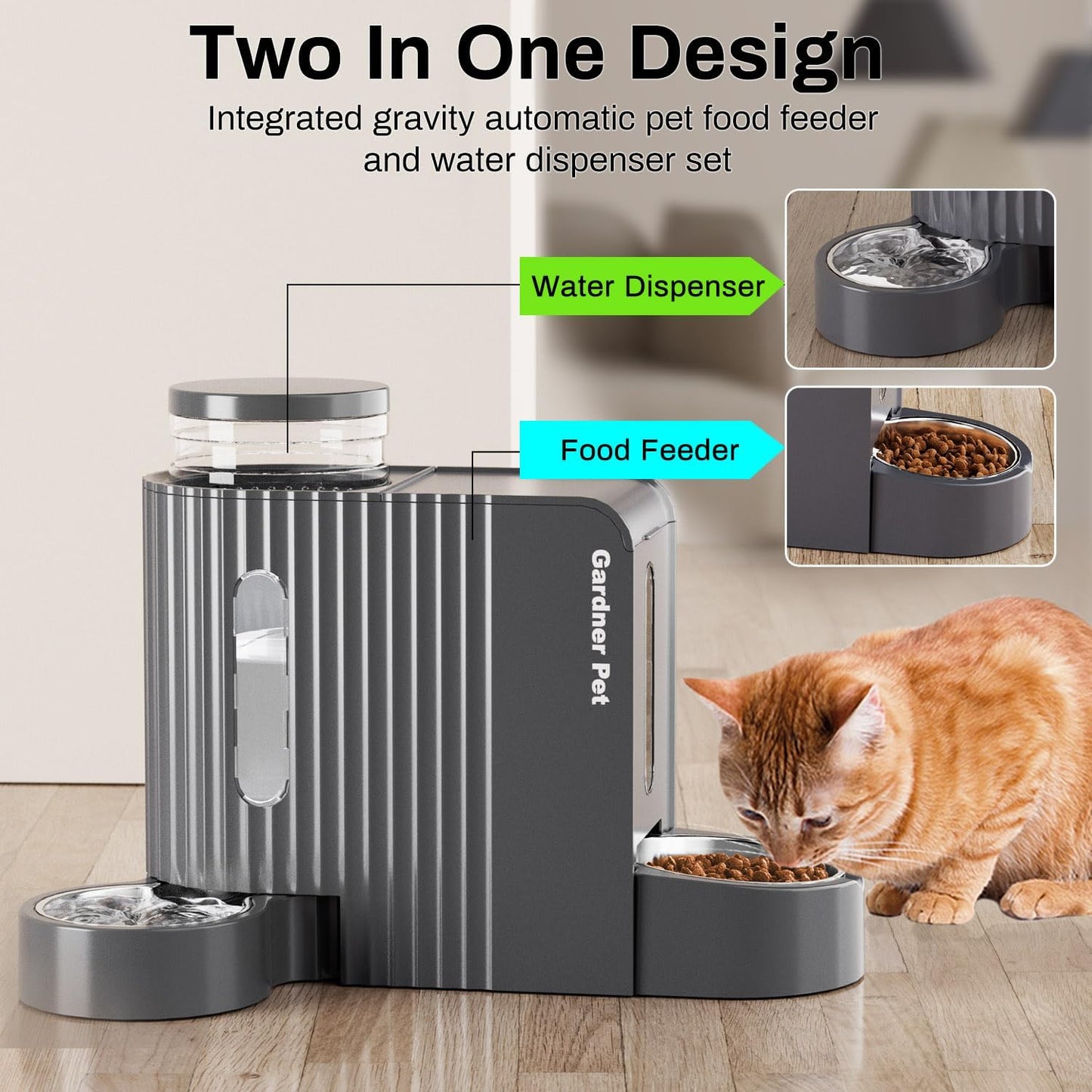 Gravity Auto Feeder – Always-Full Food & Water + Stainless Steel