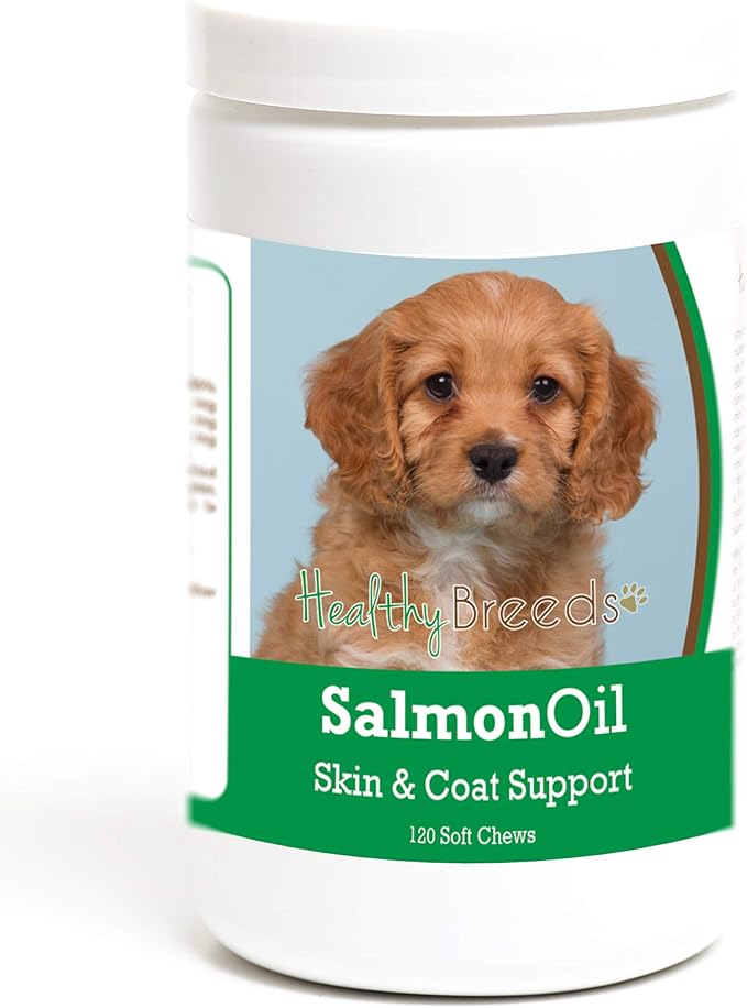 Healthy Breeds Cavapoo Salmon Oil Soft Chews 120 Count